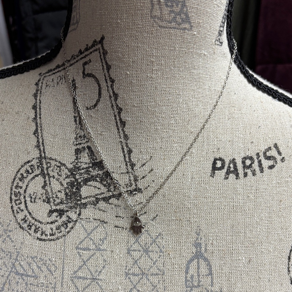 Y2K Hamsa Hand Pendant Necklace